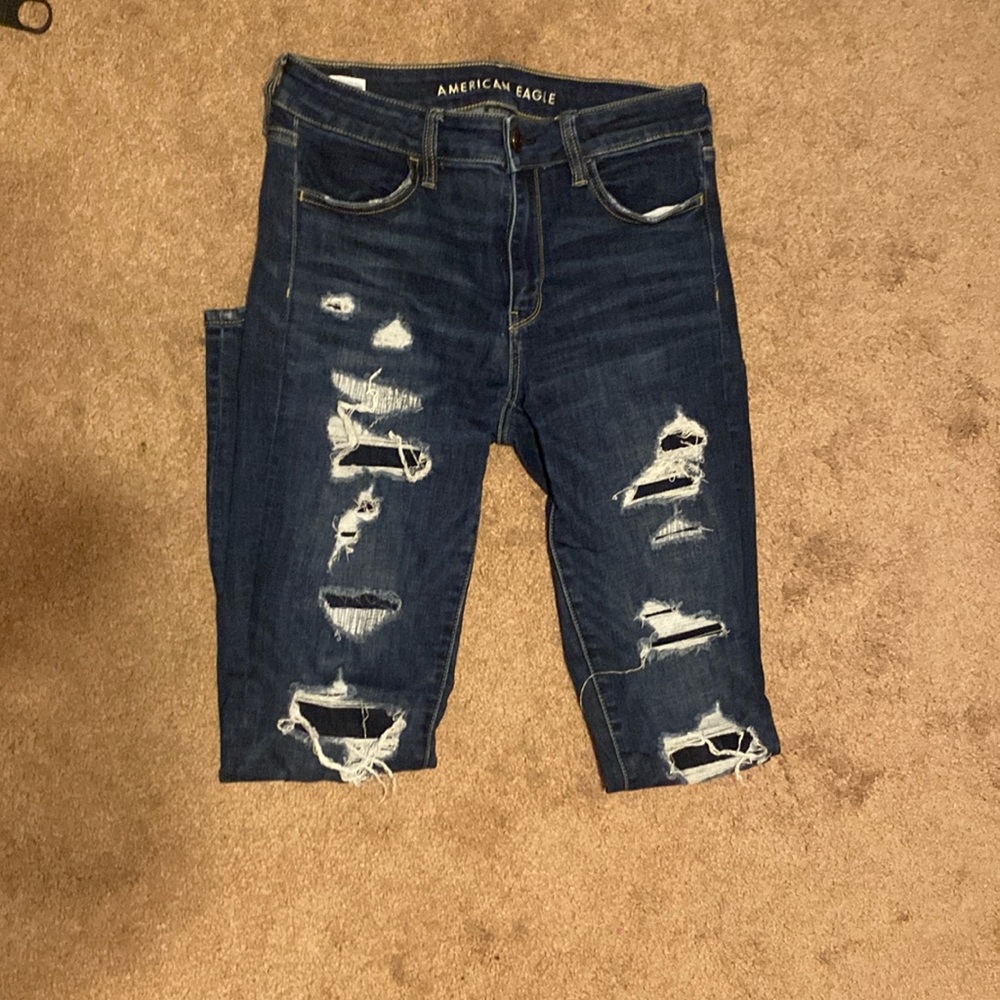 American Eagle ripped skinny jeans